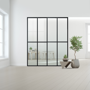Steel look room divider