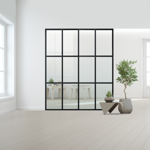 Steel look room divider