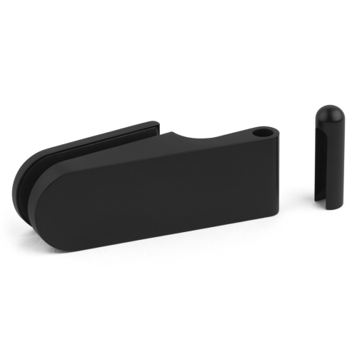 13260 - PS glas/wand 90° enkelwerkend scharnier - Zwart