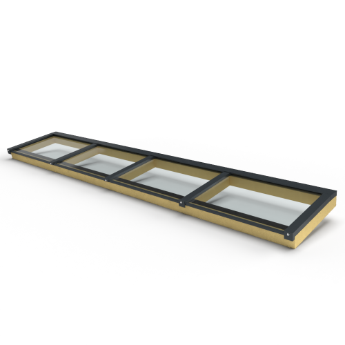 Zelfbouw lessenaars lichtstraat vaste maat 4 vaks - 4610x840mm