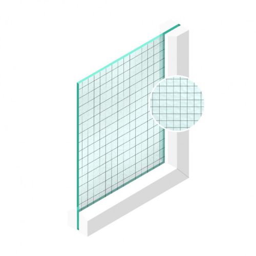 Spoedglas Draadglas spiegeldraadglas 6 mm