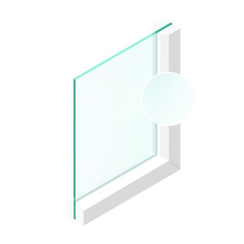 Spoedglas Enkel glas 4 mm Etsglas/Satijnglas