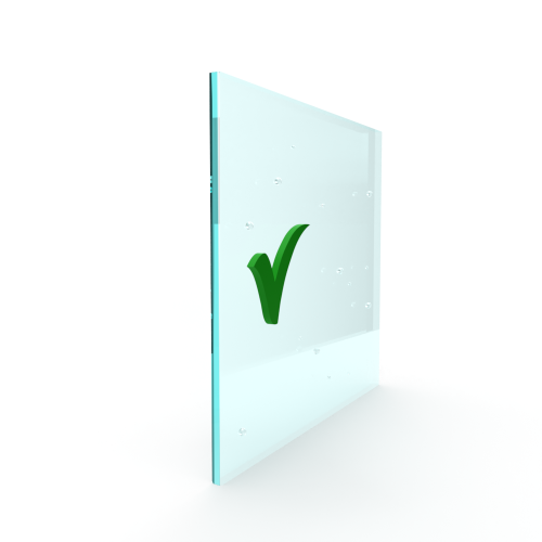 Blank gehard glas Duraclear met ingebrande coating