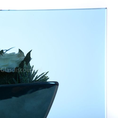 Blauw gekleurd gehard glas - 8 mm