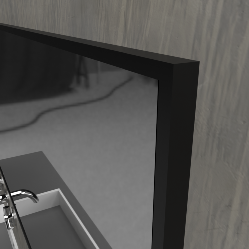 Spiegel valt in het frame - gun metal