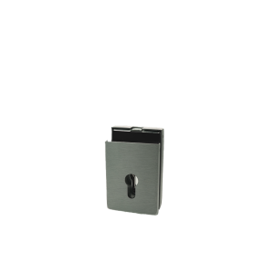 DORMA-Glas hoekslot voor PZ, gestempelde tegenplaat, compleet, aluminium geslepen, mat