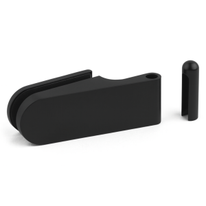 13260 - PS glas/wand 90° enkelwerkend scharnier - Zwart