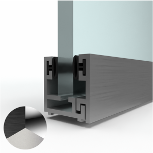 Klikprofiel glas 26X28X26 incl. kliklat & beglazingsrubbers