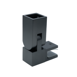 Verstelbare glasbevestiging  voor vierkante stabilisatiestang - GunMetal