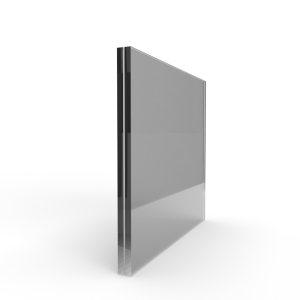 Sample enkel glas gehard gelaagd grijs
