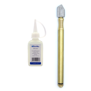 Silberschnitt glassnijder met 50ml glas snijolie