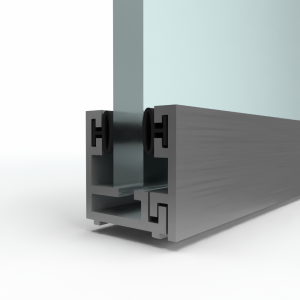 Klikprofiel 25X26X25 incl. kliklat & beglazingsrubbers