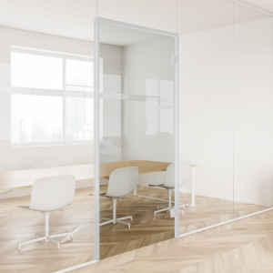 Glazen deur met deurkozijn XL 2,4m² - Wit