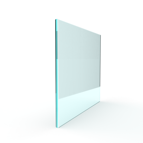 Enkel glas gehard rondom geslepen