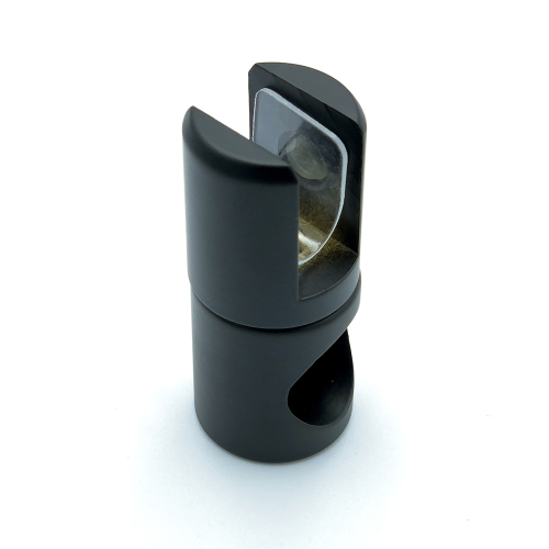 Eindstuk/glasbevestiging stabilisatiestang rond 8 - 10mm - Zwart