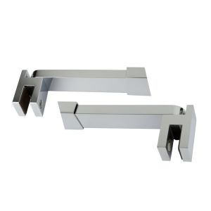 Stabilisatiestang Flamea rechthoekig glas/wand 90° - RVS