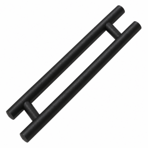 Dubbele T-greep 500x300x19 mm - Zwart structuurlak