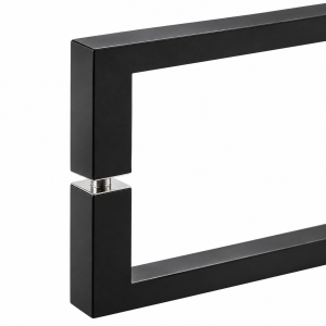 Dubbele greep Slimline 500x20x10 mm - Mat zwart