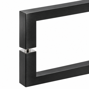 Dubbele greep Slimline 300x20x10 mm - Structuur zwart