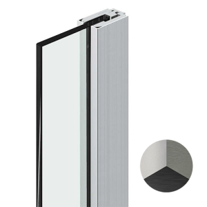 Klemprofiel douchewanden L = 2000 aluminium en RVS 3000 mm