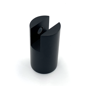 Glasbevestiging rond t.b.v. stabilisatiestang plafondmontage 6-8 mm - Zwart