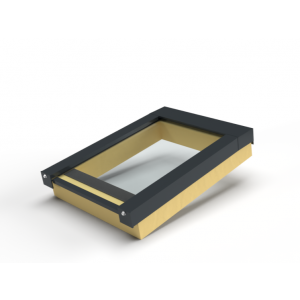 Zelfbouw lichtstraat 1 vak lessenaarsdak 785x1000mm antraciet