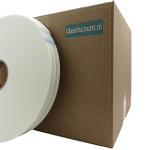 Glasband 9 x 3 mm - Doos met 20 schijven - Totaal 500 meter - Wit