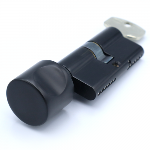 Cilinderslot met knop - 30/30 mm - Zwart