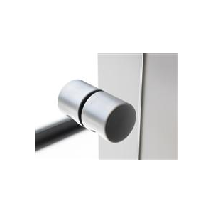 Glazen schuifwand INOX schuifgreep binnen en buiten