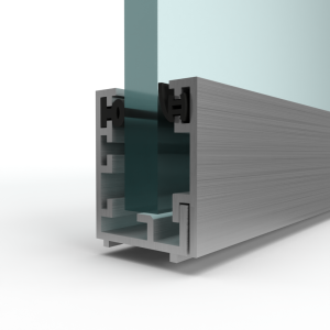 Klikprofiel 25X26X25 incl. kliklat & beglazingsrubbers