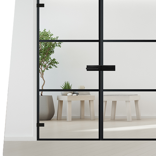 Kantoorwanden van glas Glazen deuren