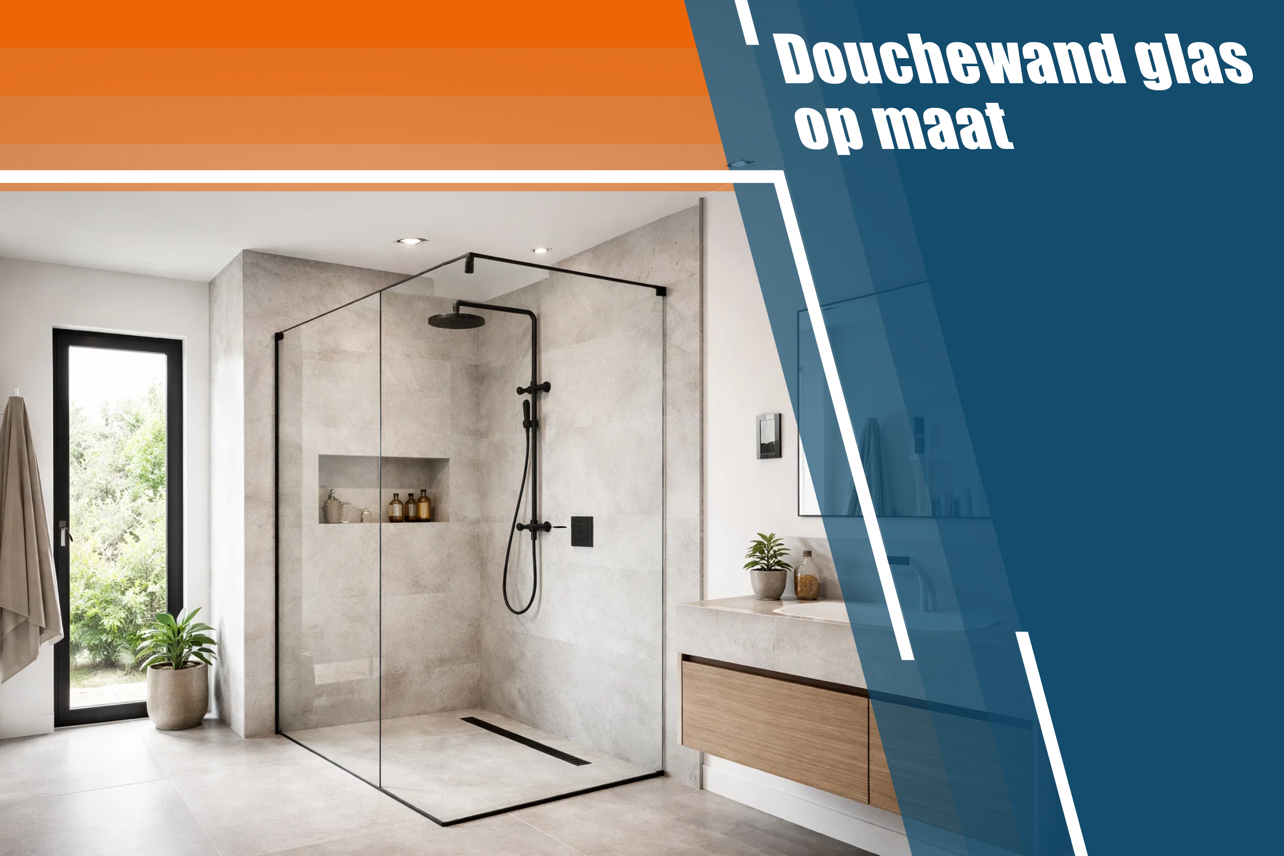 Douchewand glas op maat