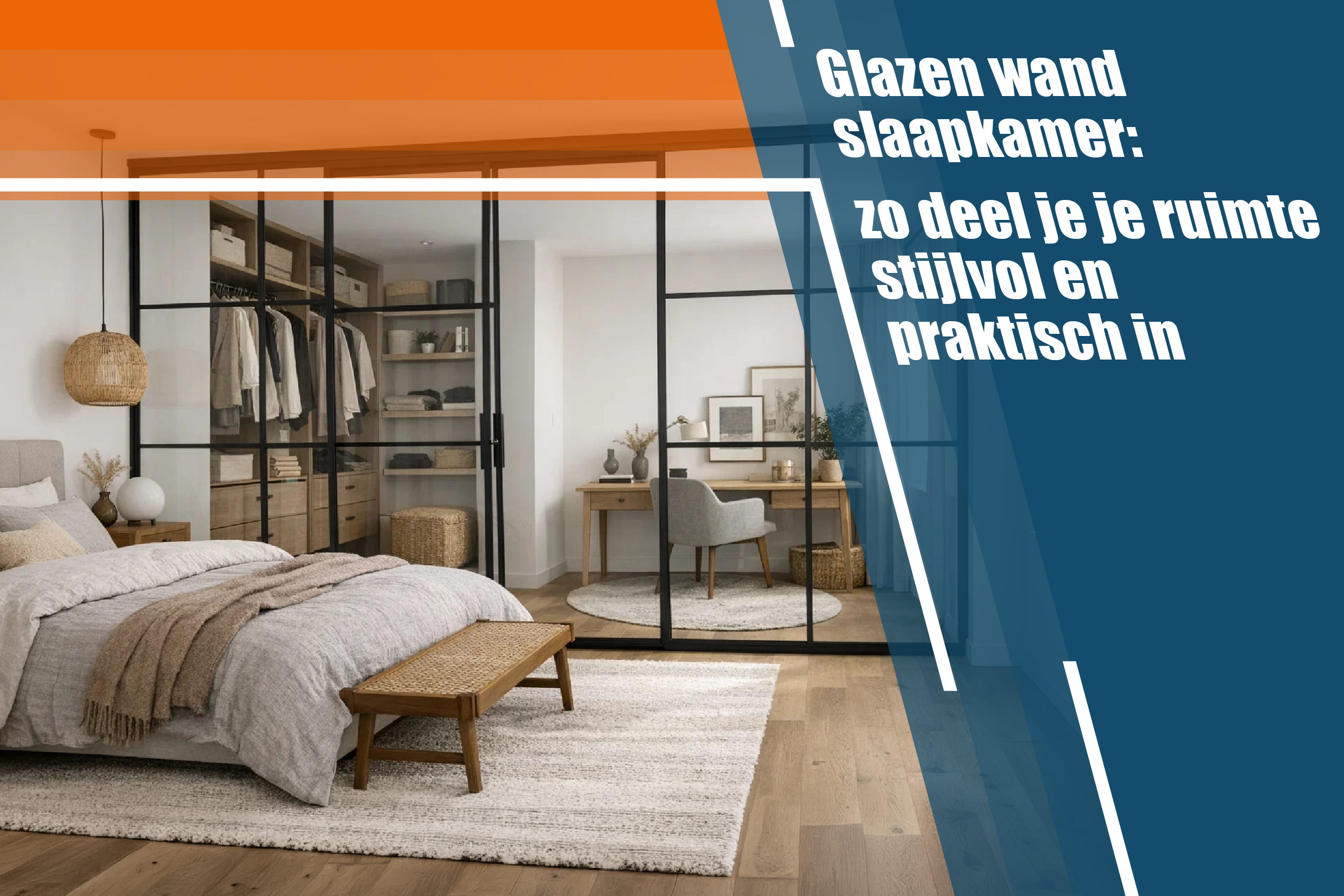Glazen wand slaapkamer: zo deel je je ruimte stijlvol en praktisch in