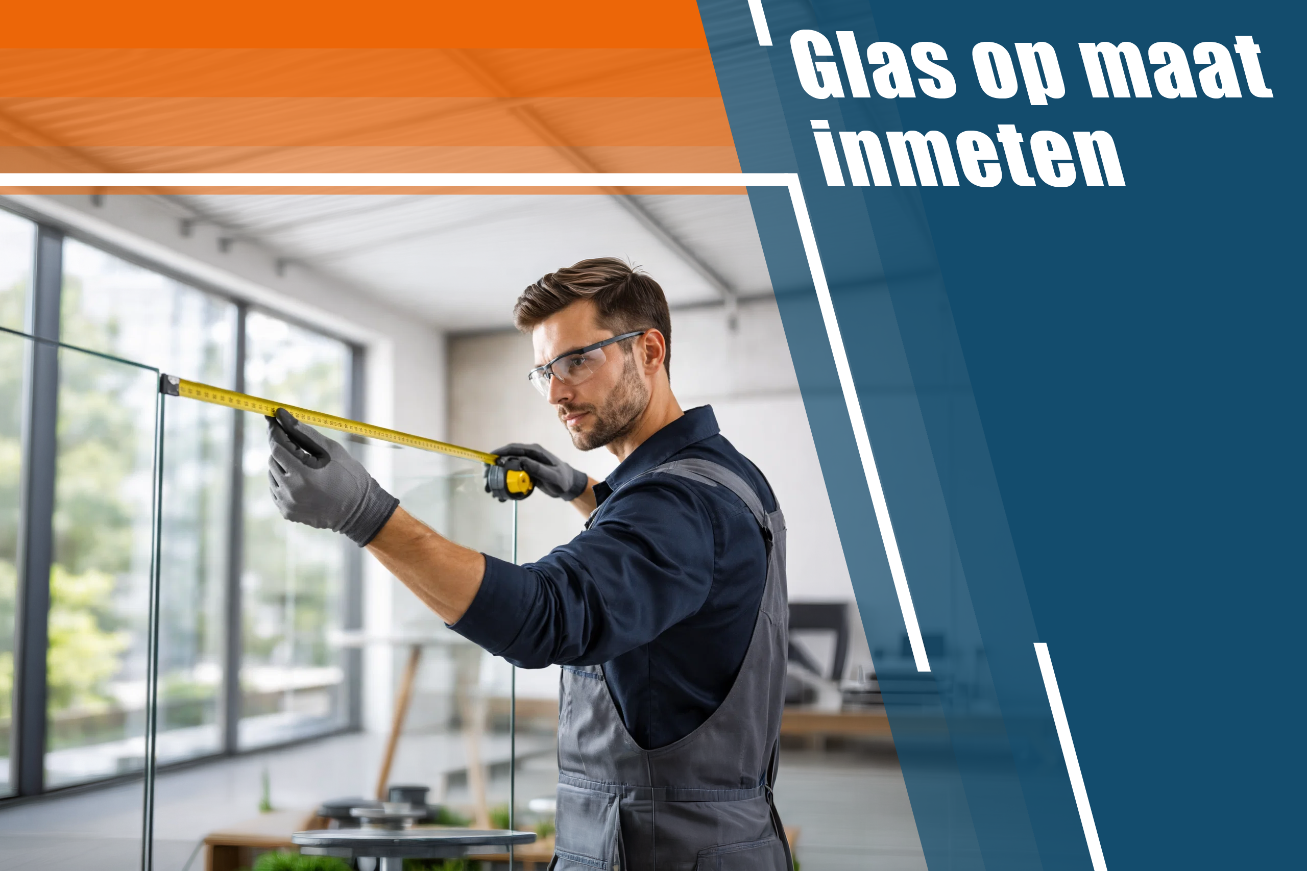 Glas op maat inmeten