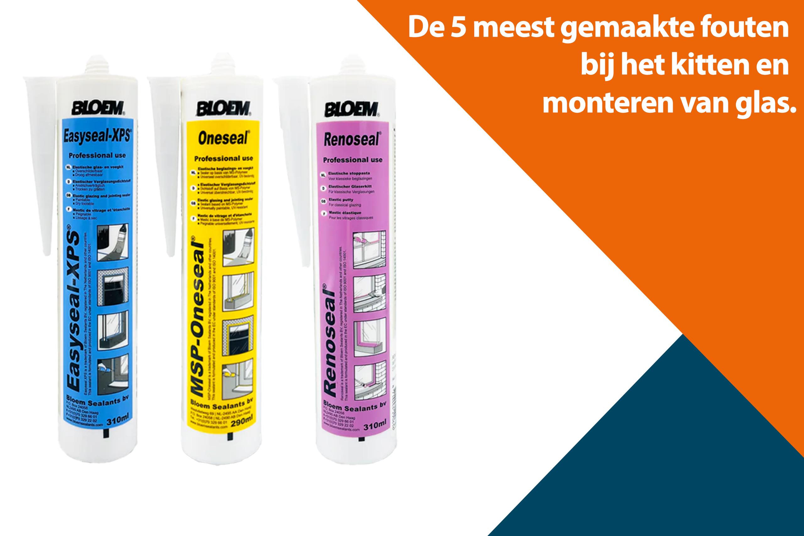 De 5 meest gemaakte fouten bij het kitten en monteren van glas.