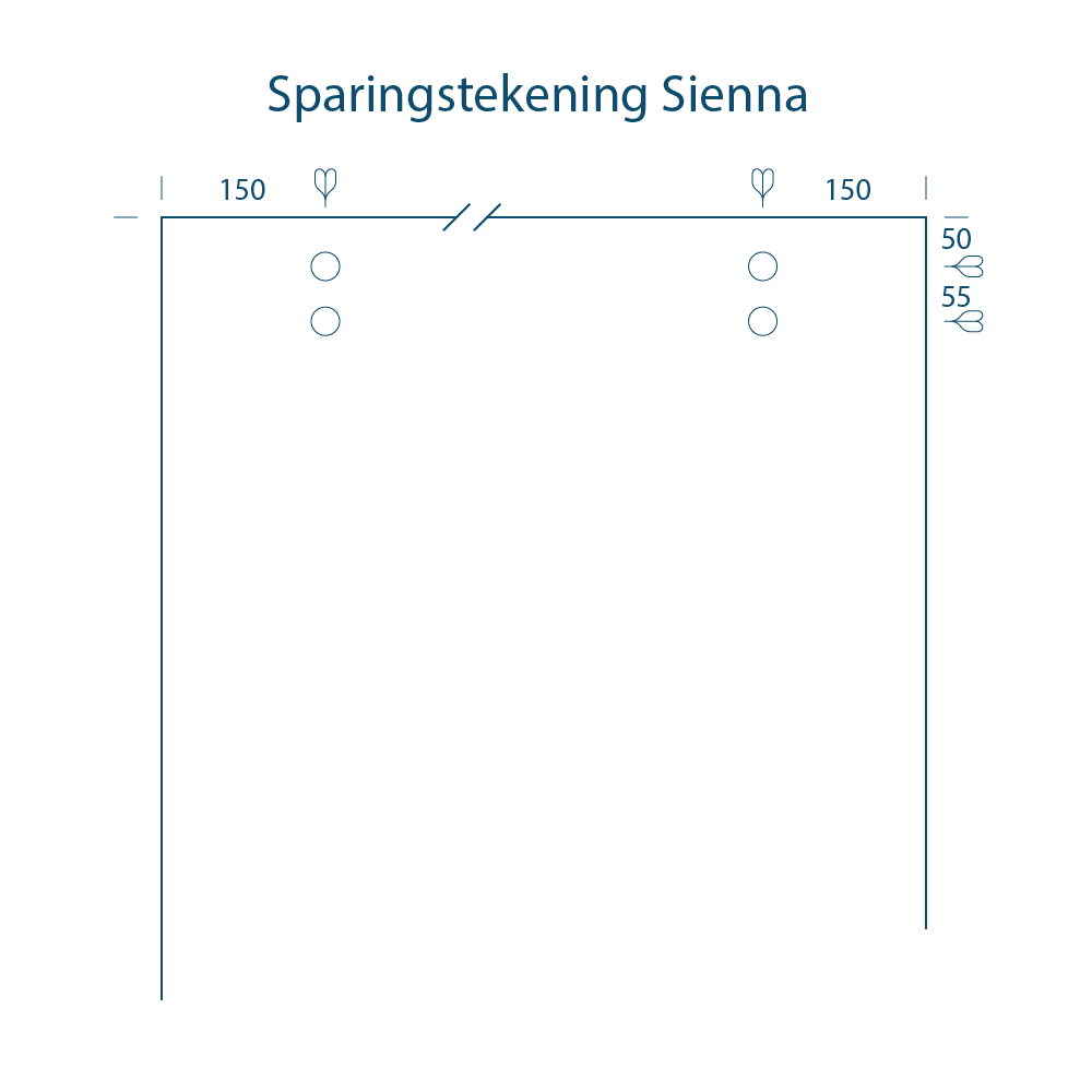 Sparingstekening Sienna schuifrail
