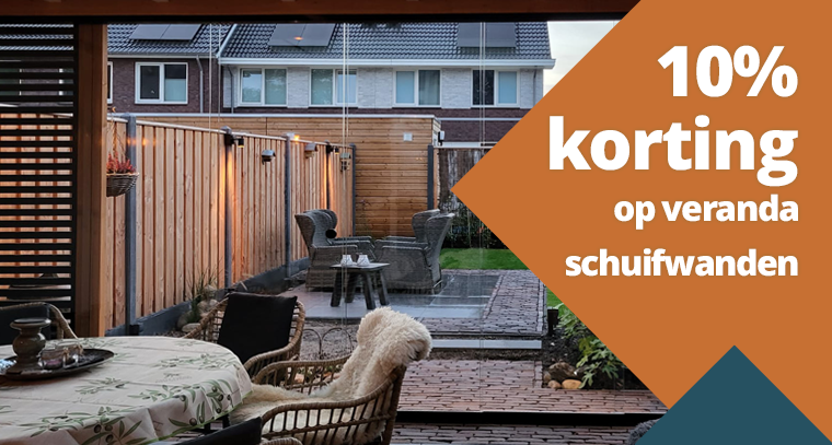 10% Korting op alle schuifwanden op maat