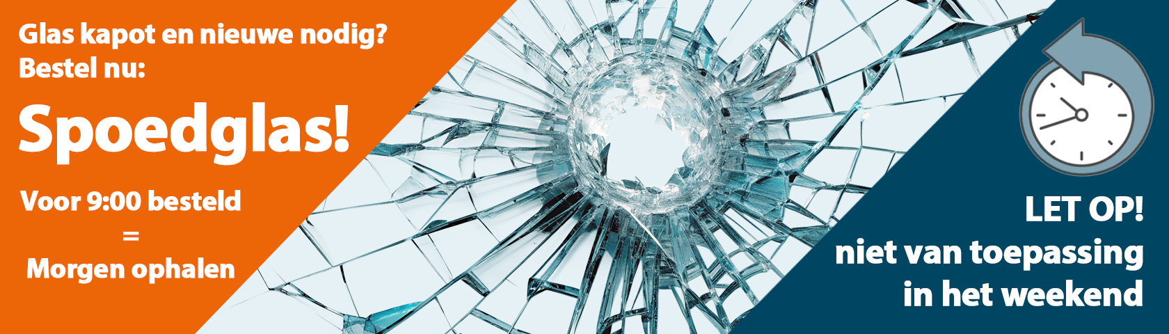 Spoedglas op maat – direct af te halen bij Glasdiscount in Eindhoven, Ede, Nieuwegein, Stadskanaal en Helmond