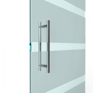 T-greep voor glazen deur ø 25 mm - L: 500x400 mm - Chroom