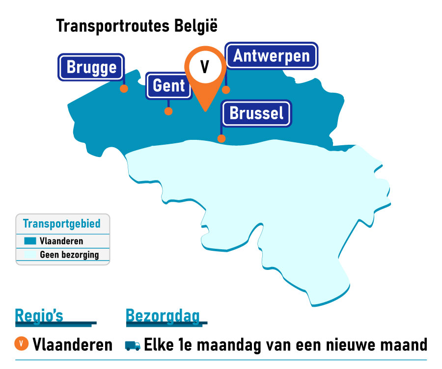 Transportroutes België